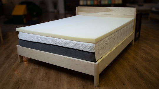 Lifestyle photo of x18 mattress topper on a mattress