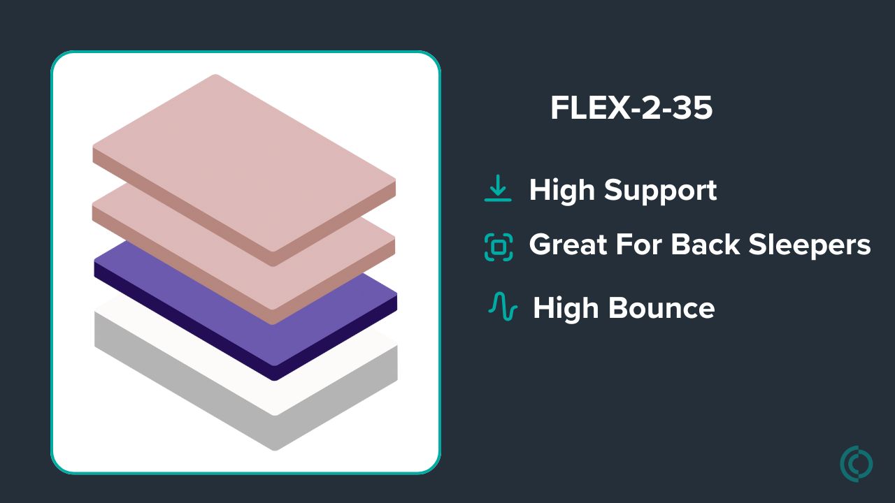 Graphic showing mattress description