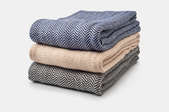 Chevron Pattern Soft Wool Throw Size Blanket